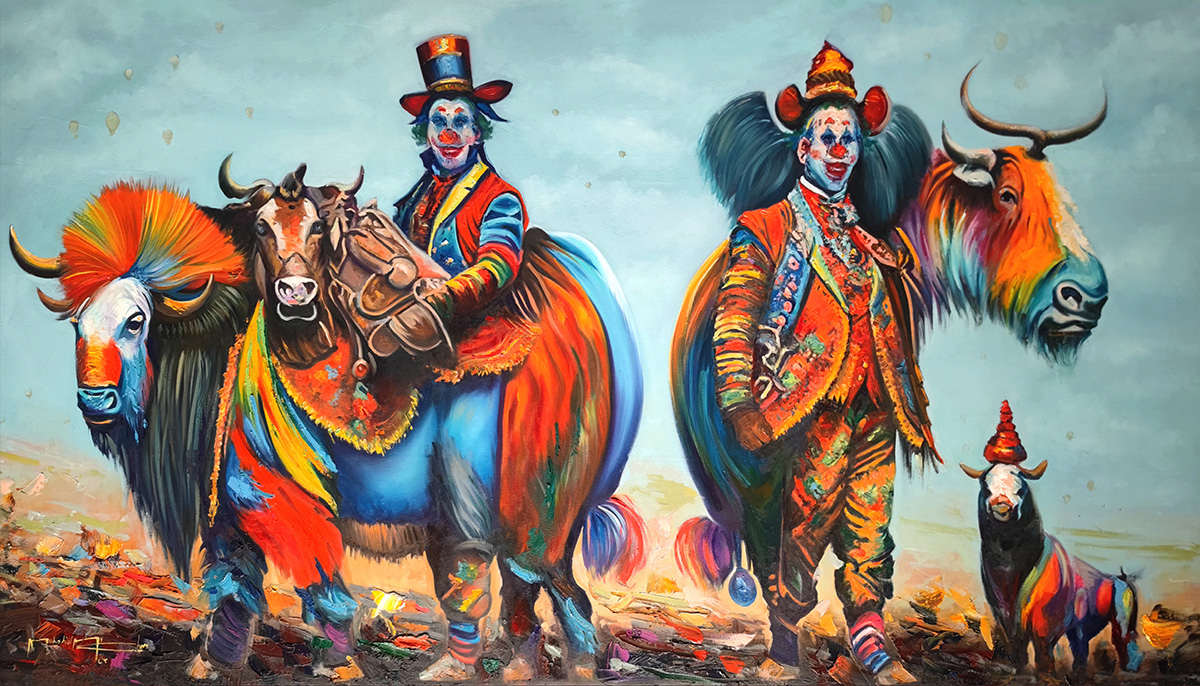 Weekend Celebration paintings by Mahshid Moochani