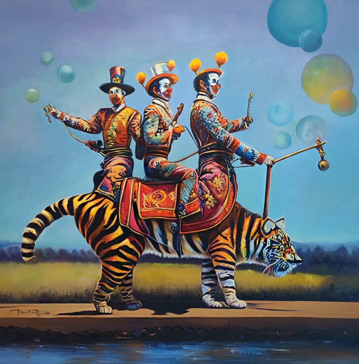 Baron, oil on canvas, 2024 — Mahshid Moochani