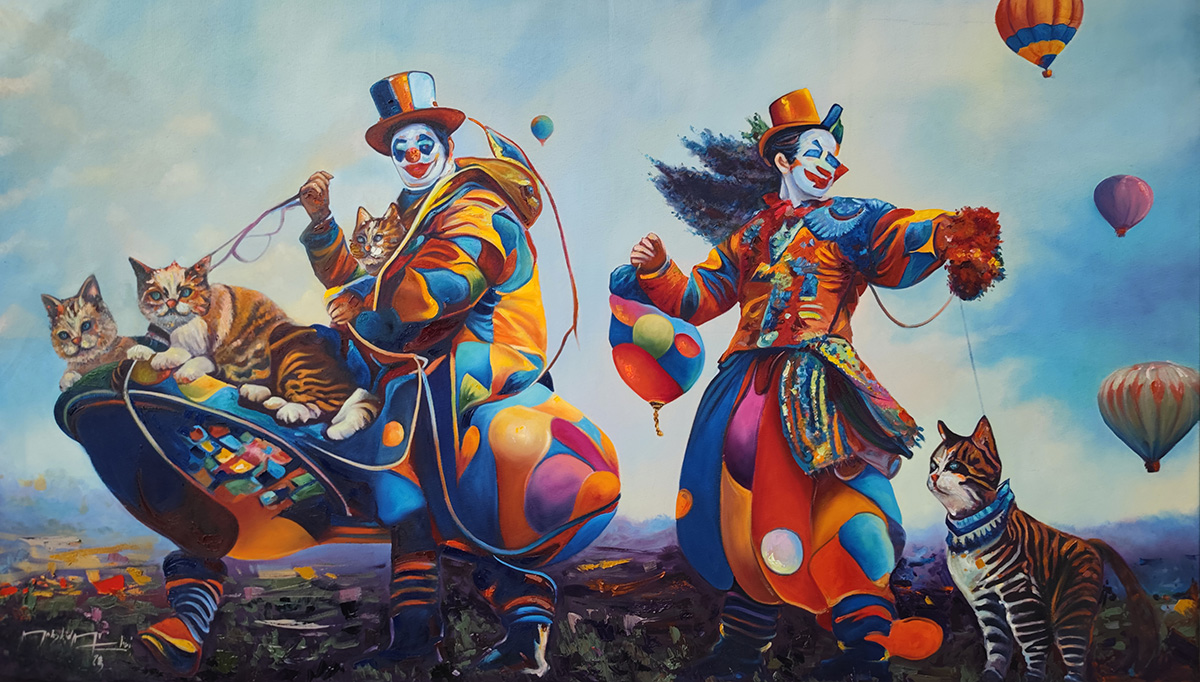 Shiny sky, oil on canvas, 2024 — Mahshid Moochani