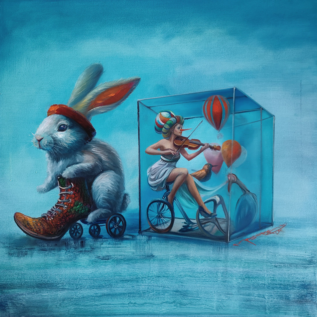 Capturing the Dream paintings by Mahshid Moochani