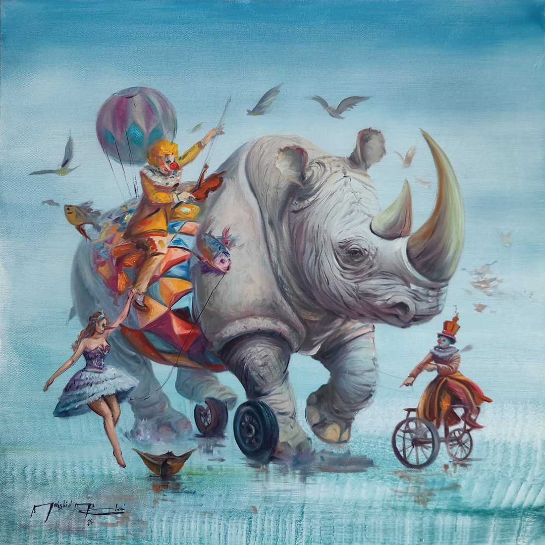 Melody of Chaos, oil on canvas, 2024 — Mahshid Moochani