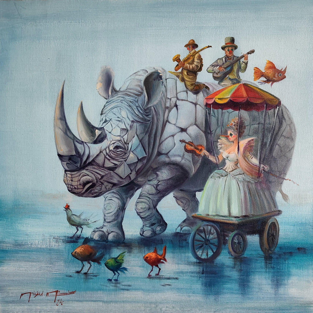 Nocturne of Memory, oil on canvas, 2024 — Mahshid Moochani