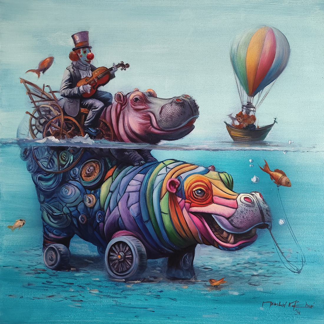 Passage of Time, oil on canvas, 2024 — Mahshid Moochani