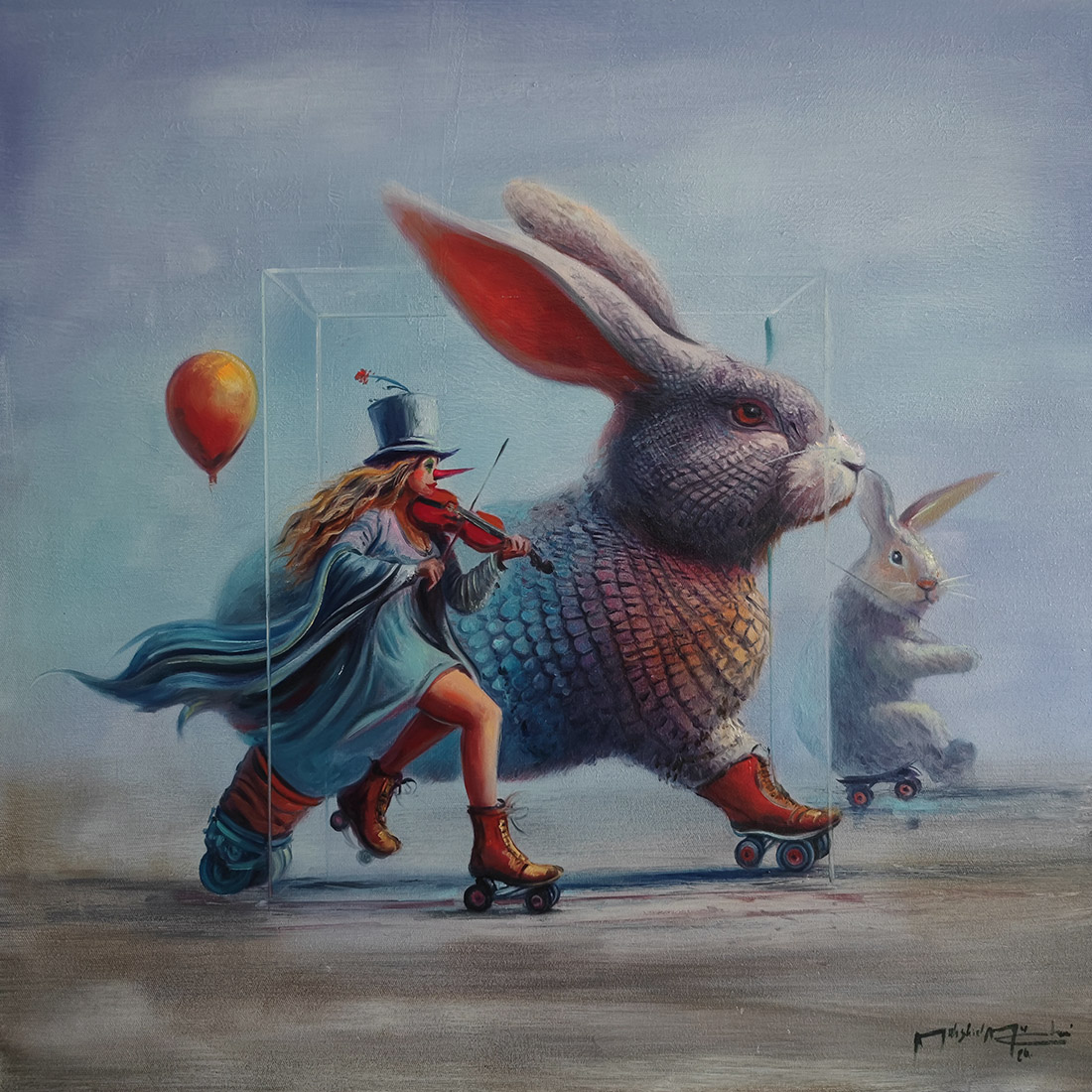 Counterpoint of Desire, oil on canvas, 2024 — Mahshid Moochani