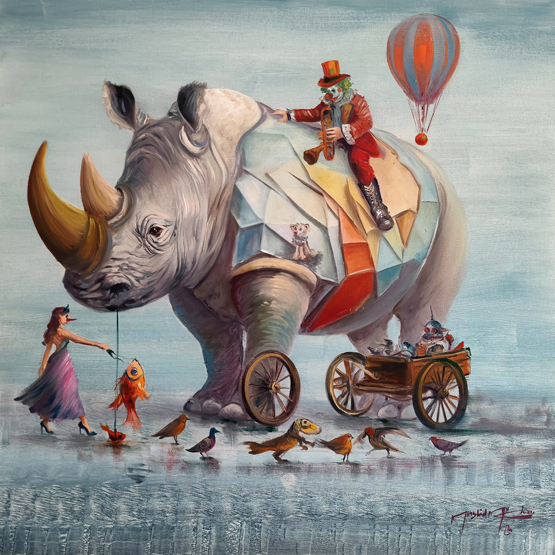 Tempo of Thought, oil on canvas, 2024 — Mahshid Moochani