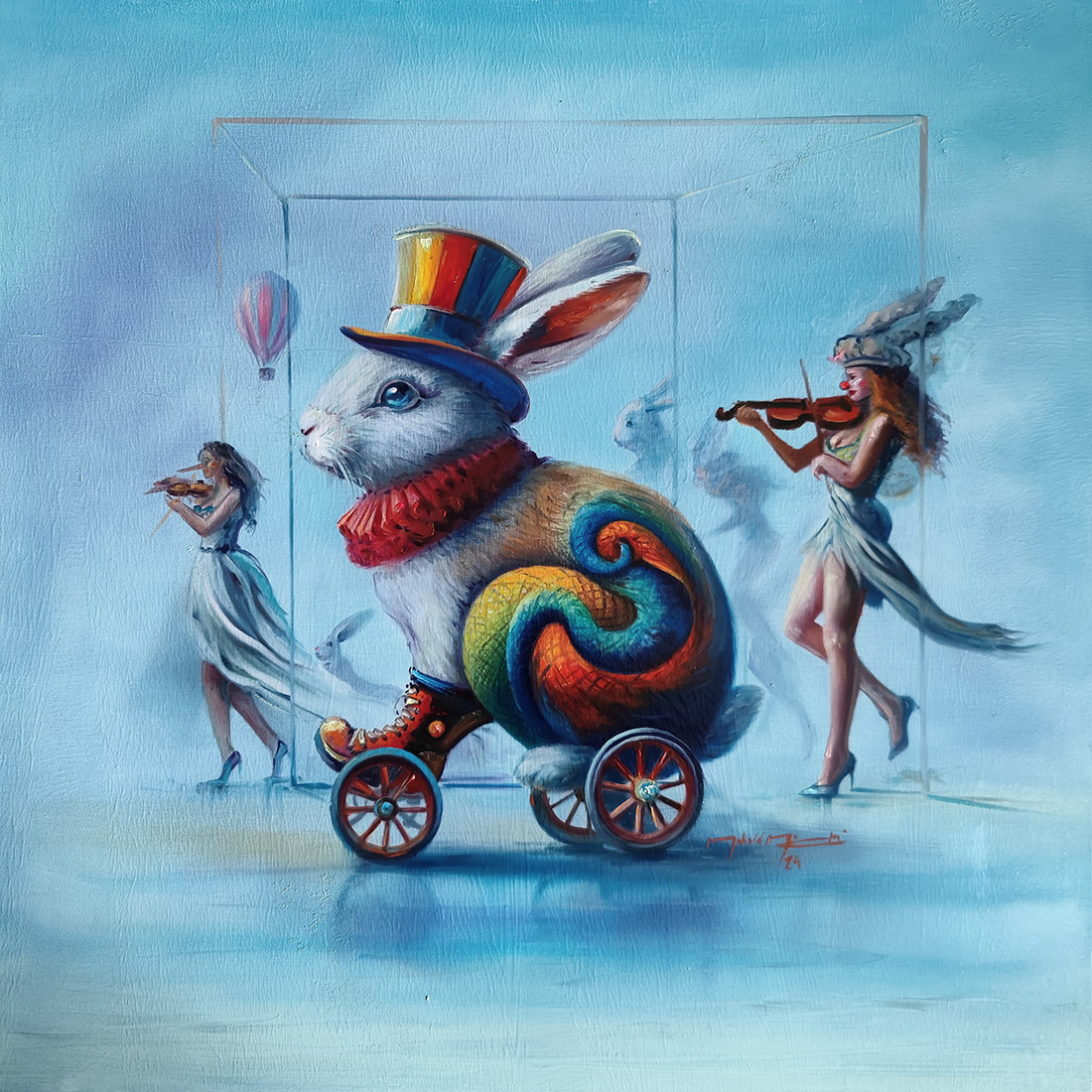 Silent Symphony, oil on canvas, 2024 — Mahshid Moochani