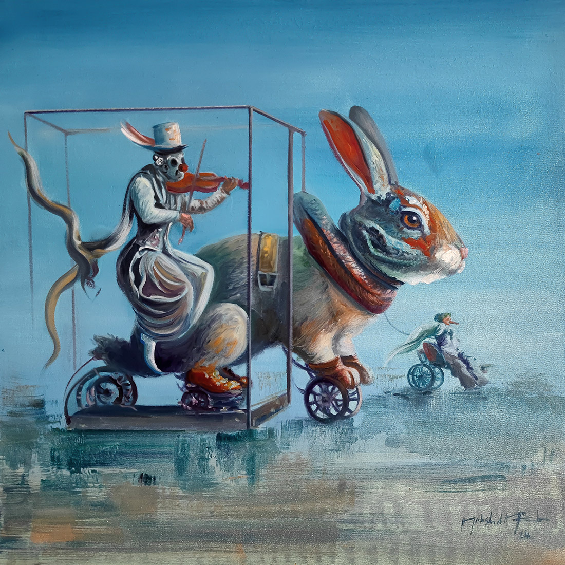Interval of Light, oil on canvas, 2024 — Mahshid Moochani