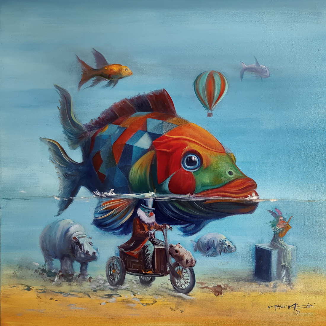 Mirror of Dreams, oil on canvas, 2024 — Mahshid Moochani