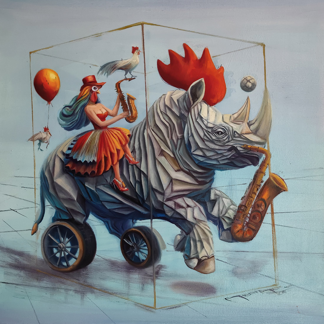 Ode to the Unknown, oil on canvas, 2024 — Mahshid Moochani