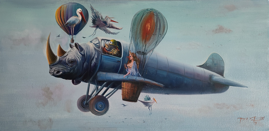 Inner Cosmos paintings by Mahshid Moochani