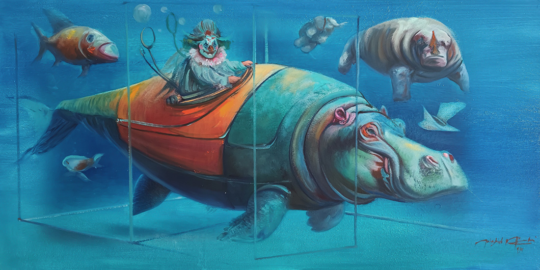 Passage to Nowhere, oil on canvas, 2024 — Mahshid Moochani