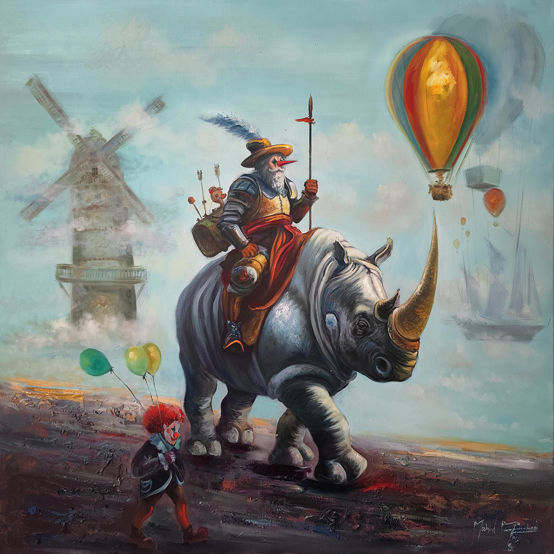 Echo of Smiles, oil on canvas, 2024 — Mahshid Moochani