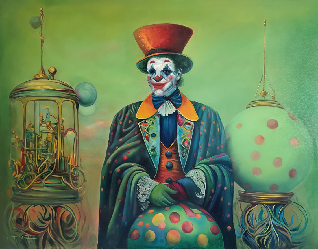 Whisper of the Court, oil on canvas, 2024 — Mahshid Moochani