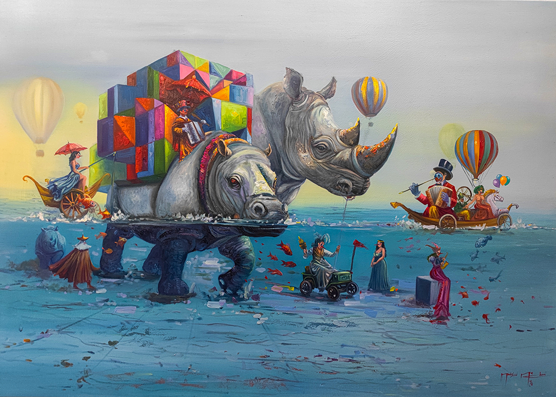 Forgotten Dreams, oil on canvas, 2024 — Mahshid Moochani