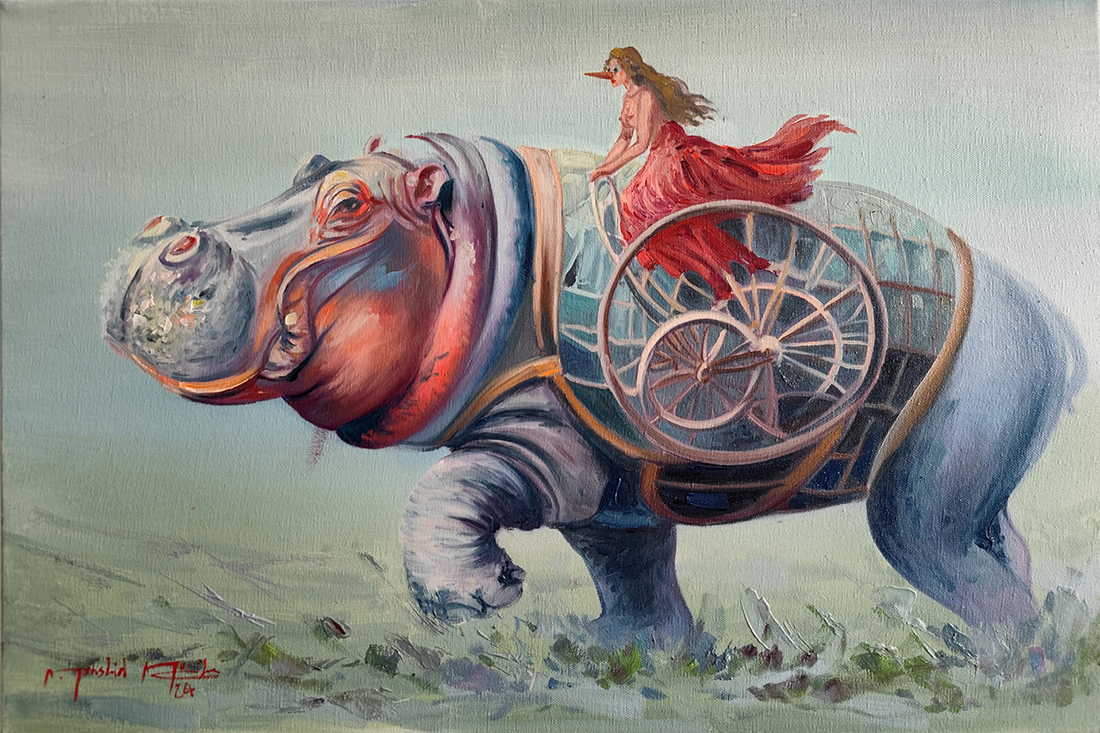 Puzzle of the World, oil on canvas, 2024 — Mahshid Moochani